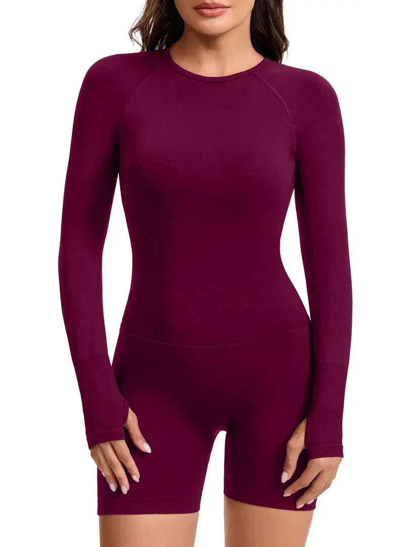 Breathable Open Back Fitness Jumpsuit