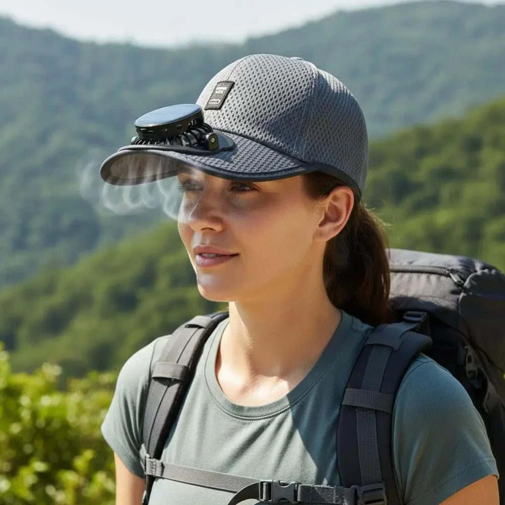 Solar Fan Baseball Cap