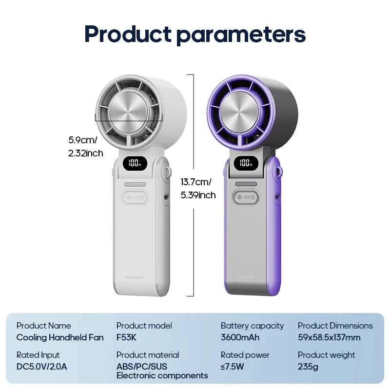 Portable Handheld Cooling Fan